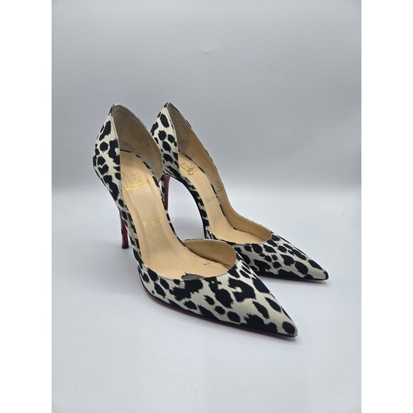 Christian Louboutin Iriza Animal Print Heels Size 8.5 - Picture 5 of 13